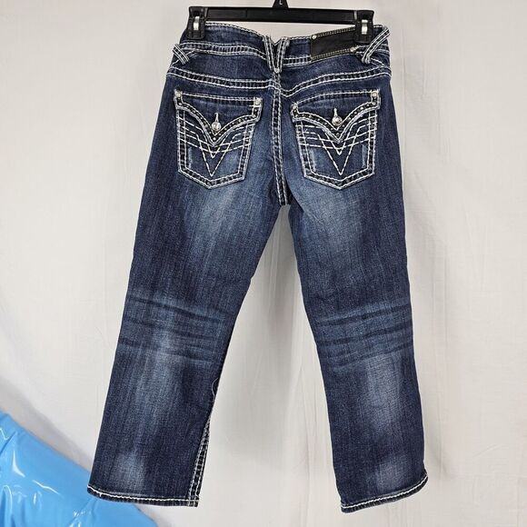 Vigoss The New York Capri Women's Size 1/2 Length 21" Thick Thread Rhinestone - Picture 7 of 8